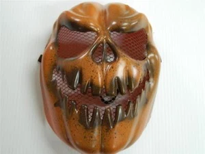 HALLOWEEN HORROR PROP - Modified painted Evil Pumpkin Skull Mask PVC - Picture 1 of 1