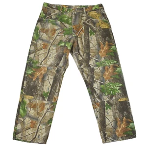 Wrangler Mens Jeans 38x30 Green Realtree Camo Hunting Double Knee Outdoor Hunt - Picture 1 of 10