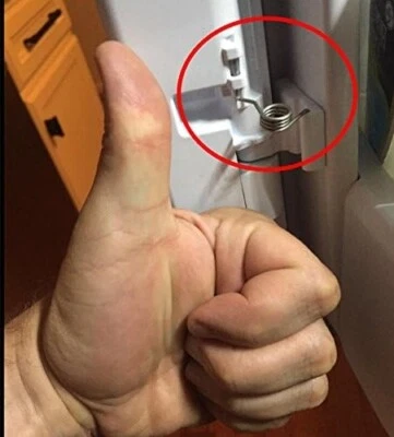 BRANDED 4Pcs Refrigerator French Door Spring Replacement for GE WR02X12650 and White NEW