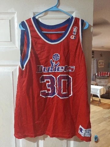 Vintage Rasheed Wallace #30 Bullets NBA Basketball Jersey Champion Sz 44 Cover