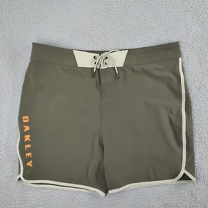 Oakley Board Short Mens 38 Green Performance Fit 6" Inseam Dark Brush Drawstring - Picture 1 of 18