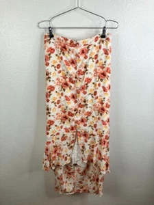 Gonna rosa floreale Abercrombie & Fitch taglia M con volant Cottagecore Prairie Boho Fairy - Foto 1 di 7