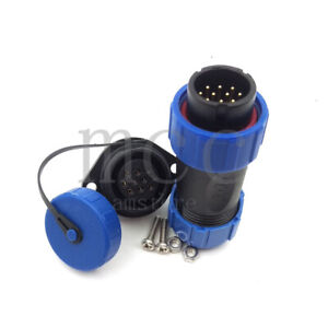 SP21 IP67 10Pin Waterproof Wire Connector,LED Power Cable Connector Plug Socket