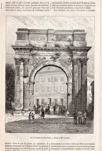 CROATIE PULA DE TRIESTE A POLA ARC TRIOMPHE ISTRIE PRESS ARTICLE 1888 CLIPPING - Bild 1 von 1