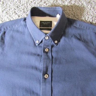 Rag & Bone Shirt Mens S Fit 2 Tomlin Poplin Designer Formal Casual - Image 1 of 4