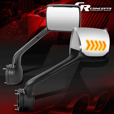 ESPEJOS RETROVISORES SECUENCIALES LED SEÑAL FLECHA LATERAL DERECHO+DERECHO PARA KENWORTH T680 2011-2021 Foto 1 de 4