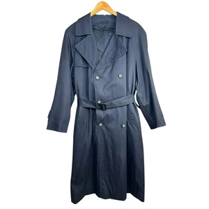 Jean Pierre Mens 100% Cotton Trench Coat with Removable Liner Blue Made in Korea - Picture 1 of 15