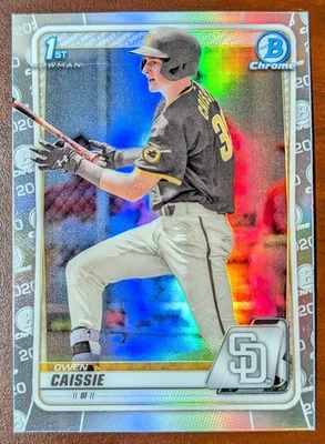 OWEN CAISSIE 2020 Bowman Draft 1ST Chrome REFRACTOR #BD-49 CUBS Padres - Image 1 of 2