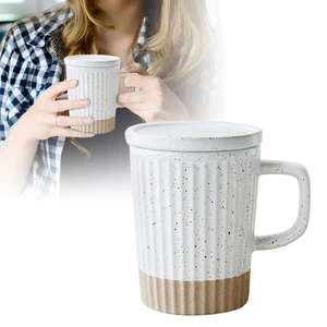 "Taza de café clásica de cerámica blanca perfecta para el hogar o uso" - Imagen 1 de 5