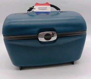 Vintage American Tourister, Overnight Bag Hartschale türkis. Blau. D2137S - Bild 1 von 22