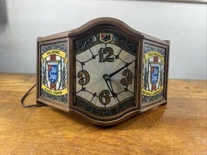 Old Style Bier Tiffany Uhr Registrierkasseneinheit funktioniert 13 3/4” x 8 1/2” - Bild 1 von 11
