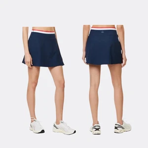 Beyond Yoga Logo-Print Stripe Waistband Stretch-Woven Mini Skirt Women’s Size M - Picture 1 of 4