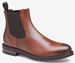 Authentic Johnston & Murphy Hartley Chelsea Boot Men's Brown Italian Calfskin, M - Picture 1 of 6