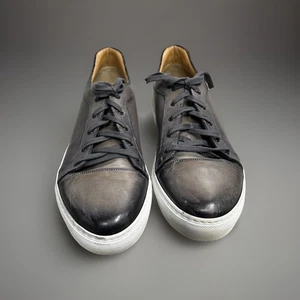 Di Bianco Scarpe Men's Size 9 US Gray Leather Sneakers - Picture 1 of 8