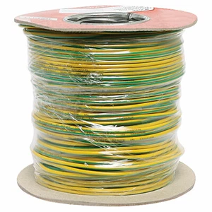 17AWG(32/0.20) Yellow/Green Tinned Extra Heavy Duty Hook Up Wire/Cable 100m Roll - Picture 1 of 2