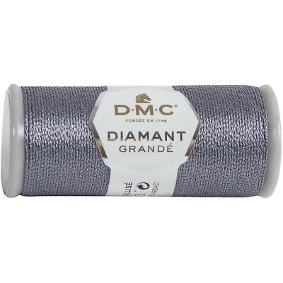 DMC - 21.8 Yard Spool of Anthracite Grey Diamant Grande Metallic Thread #G317 - Image 1 of 2
