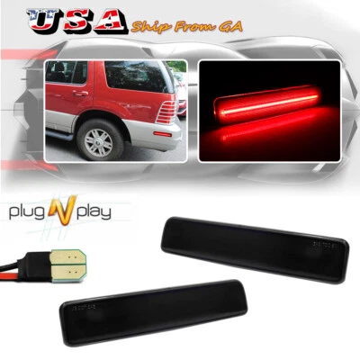 Parachoques trasero humo guardabarros rojo LED luz de señalización lateral para 02-10 Mercury Mountaineer Foto 1 de 4