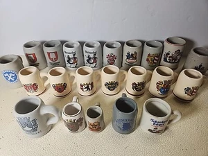 Lot Of 22 Mini Beer Stein Mug Shot German - Picture 1 of 14