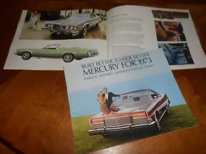 1973 MERCURY BROCHURE / 24 p. CATALOG '73 COUGAR COMET MONTEGO MONTEREY MARQUIS - Picture 1 of 3