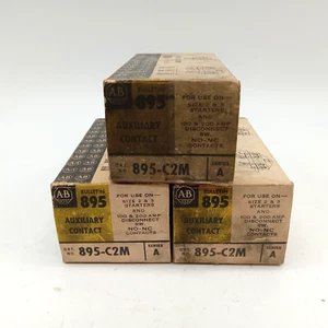 Allen-Bradley 895-C2M Auxiliary Contact Lot of 3 - Picture 1 of 3