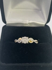 10 Karat 2,75 g Gelbgold natürlicher Diamant Versprechen Ring Größe 7 bezaubernd!!! - Bild 1 von 6