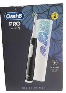 Oral-B PRO SERIES 1 Black Rechargeable Toothbrush - Design Edition - Travel Case - Picture 1 of 2