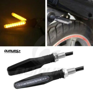 Motorcycle 12 LED Turn Signal Light Indicator Blinker Flowing Lamp Amber White - Picture 1 of 11
