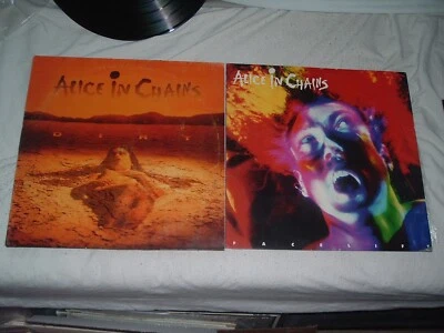 ALICE IN CHAINS Facelift + Dirt '92 2LP lot ORIGINAL  RARE IMPORT press - Image 1 of 4