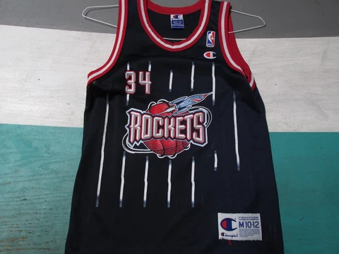 Hakeem Olajuwon Houston Rockets Champion Basketball Jersey Youth Medium 10-12 Cover