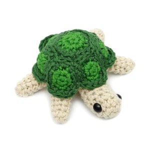 Cream-Green Turtle Crochet Doll Handmade Amigurumi Plush Toy VAC - Picture 1 of 2
