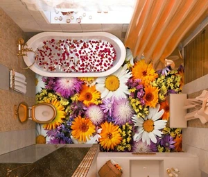 3D Daisy Petals 34RAIN07 Floor WallPaper Murals Wall Print Decal AJ Honey - Picture 1 of 5