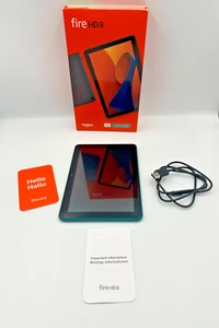 Amazon Fire HD 8 Tablet 8 Inch Display 32GB Wi-Fi Kindle Green VGC - Picture 1 of 12