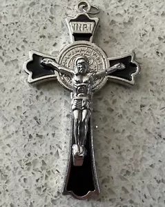 Cross Crucifix Metal Cross 3” Necklace - Picture 1 of 3