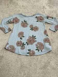 Pink Blush Damen Shirt Größe M Mehrfarbig Blumenmuster Träger Rücken Weich - Bild 1 von 11