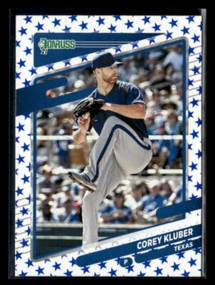 2021 Donruss #63 Corey Kluber Independence Day - Image 1 of 2