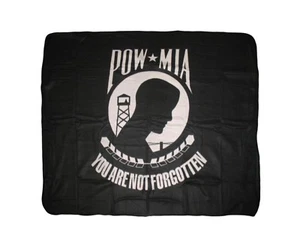 U.S. Military POW MIA POWMIA Flag 50x60 Polar Fleece Blanket Throw (New) - Picture 1 of 3