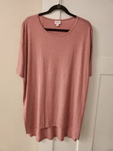 Luaroe Irma Short Sleeve Tunic Shirt Size Small Heather Pink NEW with Tags - Picture 1 of 3