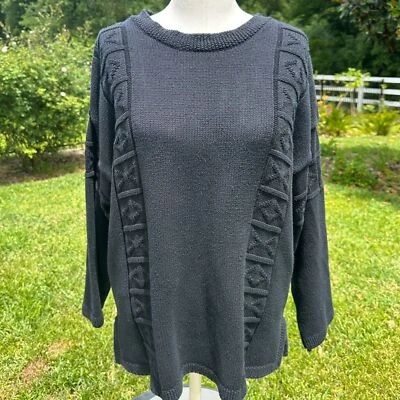 Vintage 80's 90's Blue Cable Esprit Sweater Large - Image 1 of 4