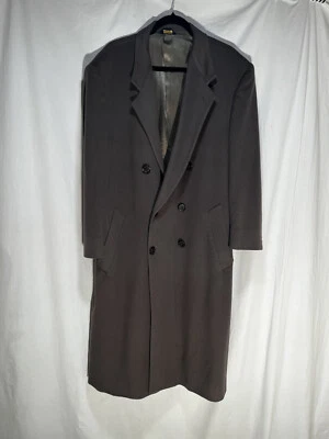 Gabardina gris lana de cordero Saks Fifth Avenue vintage para hombre Foto 1 de 4