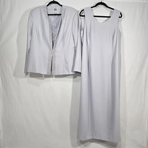 R&M RICHARDS Madre de la Novia Officecore Gris SET-2 Vestido/Chaqueta Talla 18. - Imagen 1 de 24