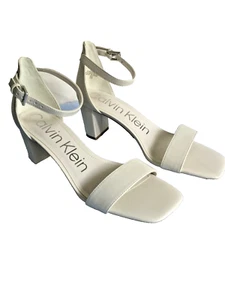 Calvin Klein Nolene Ivory Dress Sandal Women's 9 1/2M - Picture 1 of 4