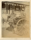 South Africa, Scene in front of the Cangohotel  Vintage citrate print. Africa 