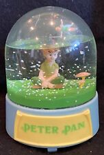 Disney Old WDP PETER PAN & TINKER BELL Musical Snow Globe 80's 