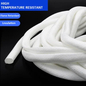 Silicone Fiberglass Sleeving Cable Wire High Temp Insulating Tube Sheath φ1~50mm - Picture 1 of 6