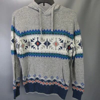 Suéter con Capucha American Eagle Mezcla de Lana Para Hombre Talla XS Southwest Aztec Fair Isle Foto 1 de 4