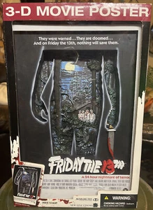 "FRIDAY THE 13TH 3-D MOVIE POSTER” 2006 McFARLANE TOYS ⭐️JASON VOORHEES⭐️ SPAWN - Picture 1 of 11
