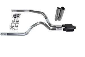 Dodge Dakota 97-05 2.5" Dual Truck Exhaust Kits 1 Chamber Muffler Clamp Tips - Picture 1 of 4