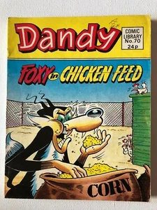 Vintage Dandy Comic #70 Cover Foxy In Chicken Feed 628B - Imagen 1 de 2