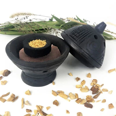 Bruciatore Brucia Incenso in ceramica per grani coni Profumatore di Ambiente - Immagine 1 di 4