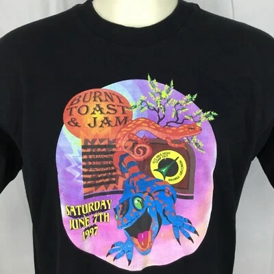 Camiseta vintage talla XL puntada única Burnt Toast Jam Bluegrass 1997 concierto Foto 1 de 4